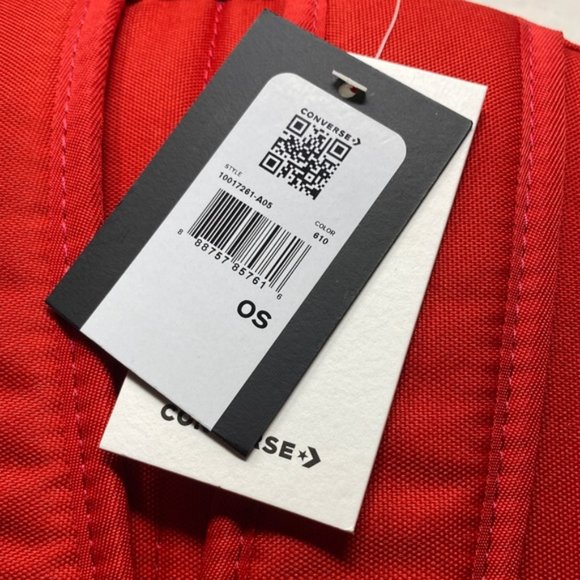 Converse Go2 Backpack Orange Laptop Unisex Pocket Zip 10017261-A05 - Picture 4 of 4